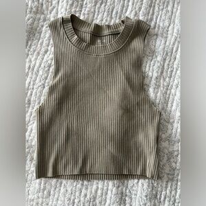 Aerie ribbed cropped tank